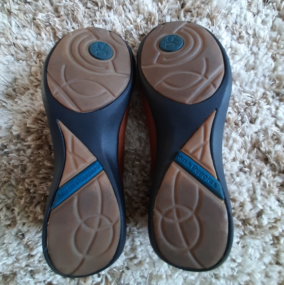 Hush Puppies Women's Cognac Brown Sonnet Leather Slip-On Shoes Size 7 - Picture 7 of 7